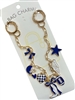 GSK0056 BLUE & WHITE MULTI CHARM GAME DAY BAG CHAIN