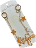 GSK0056 ORANGE & WHITE MULTI CHARM GAME DAY BAG CHAIN