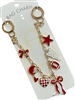 GSK0056 RED & WHITE MULTI CHARM GAME DAY BAG CHAIN