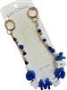 GSK0105 BLUE & WHITE BEADED GAME DAY BAG CHAIN