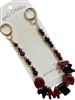 GSK0105 BURGUNDY & BLACK BEADED GAME DAY BAG CHAIN