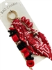 GSK0106 RED & BLACK GAME DAY BOW BAG CHARM