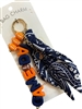 GSK0106 BLUE & ORANGE GAME DAY BOW BAG CHARM