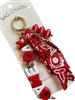GSK0106 RED & WHITE GAME DAY BOW BAG CHARM