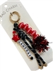 GSK0108 RED & BLACK GAME DAY FOOTBALL BAG CHARM