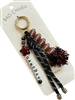 GSK0108 BURGUNDY & BLACK GAME DAY FOOTBALL BAG CHARM