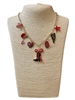 GSN1568 MULTI CHARM BLACK & RED SPORTS NECKLACE