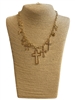 GSN17031 CROSS MULTI CHARMS GOLD NECKLACE