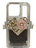 H80A  AB STONE HEART ADJUSTABLE  CELLPHONE HOLDER