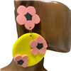 HE1145YE FLOWERS CLAY EARRINGS