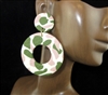 HE1171 BLUSH WHITE GREEN OPEN ROUND POST EARRINGS