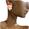 HE1300 SANTA CLAUS CLAY EARRINGS