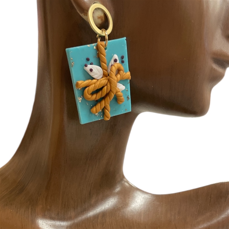 HE1332 CLAY BLUE GIFT EARRINGS