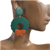 HE1338  CHRISTMAS  CLAY  EARRINGS