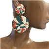 HE1344 CIRCLE  CHRISTMAS COLORS   CLAY  EARRINGS