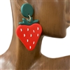 HE1645 STRAWBERRY CLAY EARRINGS