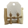 HE3430 SQUARE CROSS DANGLE EARRINGS