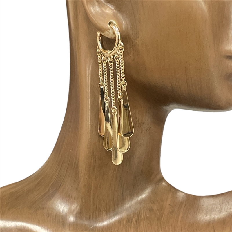HE3459 METAL FRINGE HOOP EARRING