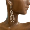 â€‹HE3471 INTERLINKED OVALS PENDANT EARRINGS