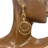 HE3473 CIRCLE WITHIN A CIRCLE PENDANT EARRINGS