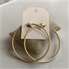 HE3516 LARGE MATTE HOOP EARRINGS