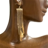 HE3518 TEARDOP FRINGE EARRINGS