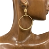 HE3519 TEXTURE HOOP EARRINGS