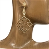 HE3523 PERFORATED CROSS EARRING