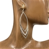 HEE3563 TRIPLE LEAF MOTIF WITH RHINESTONES EARRINGS