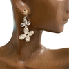 HE3605 STACKED CLOVER EARRINGS