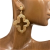 HE3613 HAMMERED HOLLOW CROSS EARRINGS