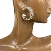 HE3732 THREADED CIRCLE HOOP EARRINGS