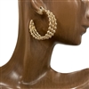 HE3733 3 LINES OPEN HOOP EARRINGS