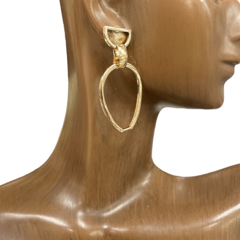 HE3765 OBLONG SHAPE PENDANT EARRING