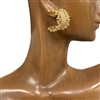 HE3964 CHUNKY STUD HOOP EARRINGS