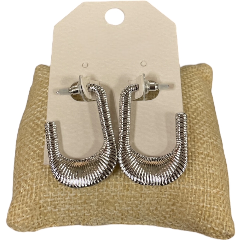 HE4069 SNAKE CHAIN OPEN HOOP EARRINGS