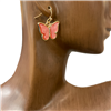 HE4208 DANGLE  BUTTERFLY EARRINGS