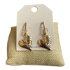 HE4255 GOLD HEART  EARRINGS