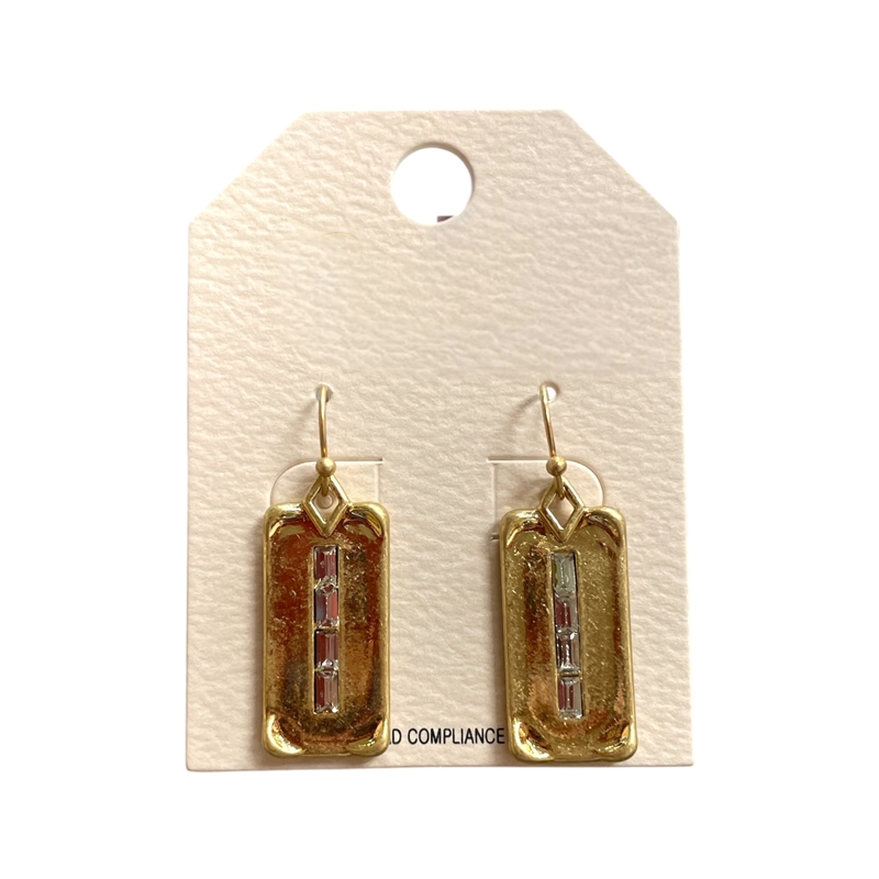 HE4320 RECTANGLE DANGLE EARRINGS