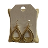 HE4378 2 HAMMERED TEARDROP EARRINGS