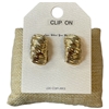HE4388 WRINKLED TEXTURE CLIP ON EARRINGS