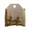 HE4405 MATTE & SHINY HUGGING CROSS DANGLE EARRINGS