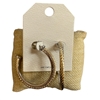 HE4410 TWO TONE MEDIUM OPEN HOOP EARRINGS