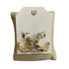 HE4432 CLOTH & ROPE TEXTURE SMALL HOOP EARRINGS