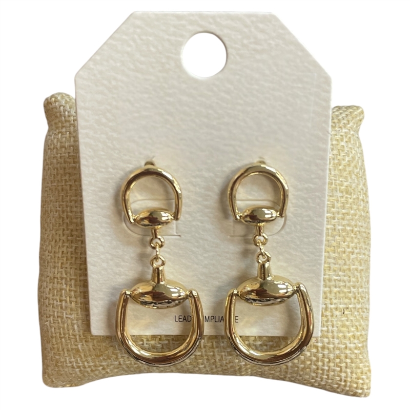 HE4451 PLAIN U LINK STUD EARRINGS
