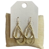 HE4453 2 TEARDROP DANGLE EARRINGS