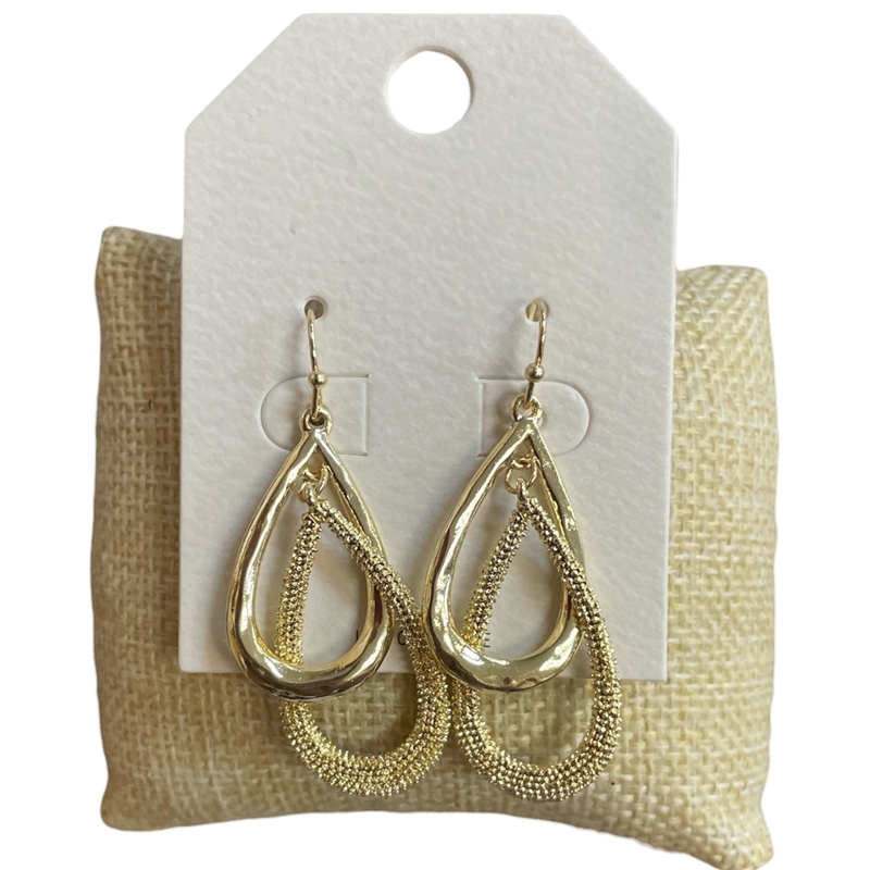HE4453 2 TEARDROP DANGLE EARRINGS
