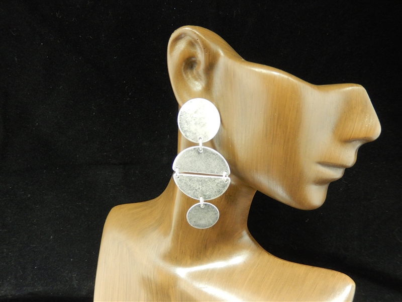 HE940 HAMMERED CIRCLE EARRING