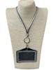 HL30SL SILVER BLING LANYARD ID HOLDER