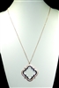 HN421 ROSE GOLD QUATREFOIL CHAIN NECKLACE